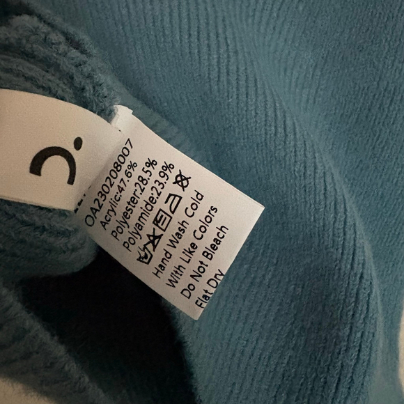 COMMENSE Teal Knit Wrap V-Neck Crop Top Size M - Picture 11 of 14